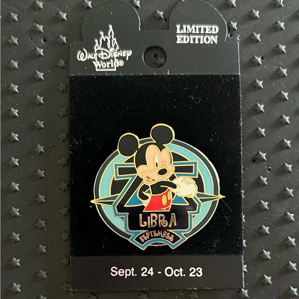 Disney Pin WDW Mickey Mouse Libra Zodiac POM
September